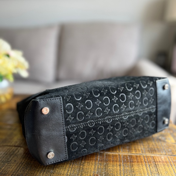 Celine Vintage Macadam Suede Tote - Picture 7 of 11